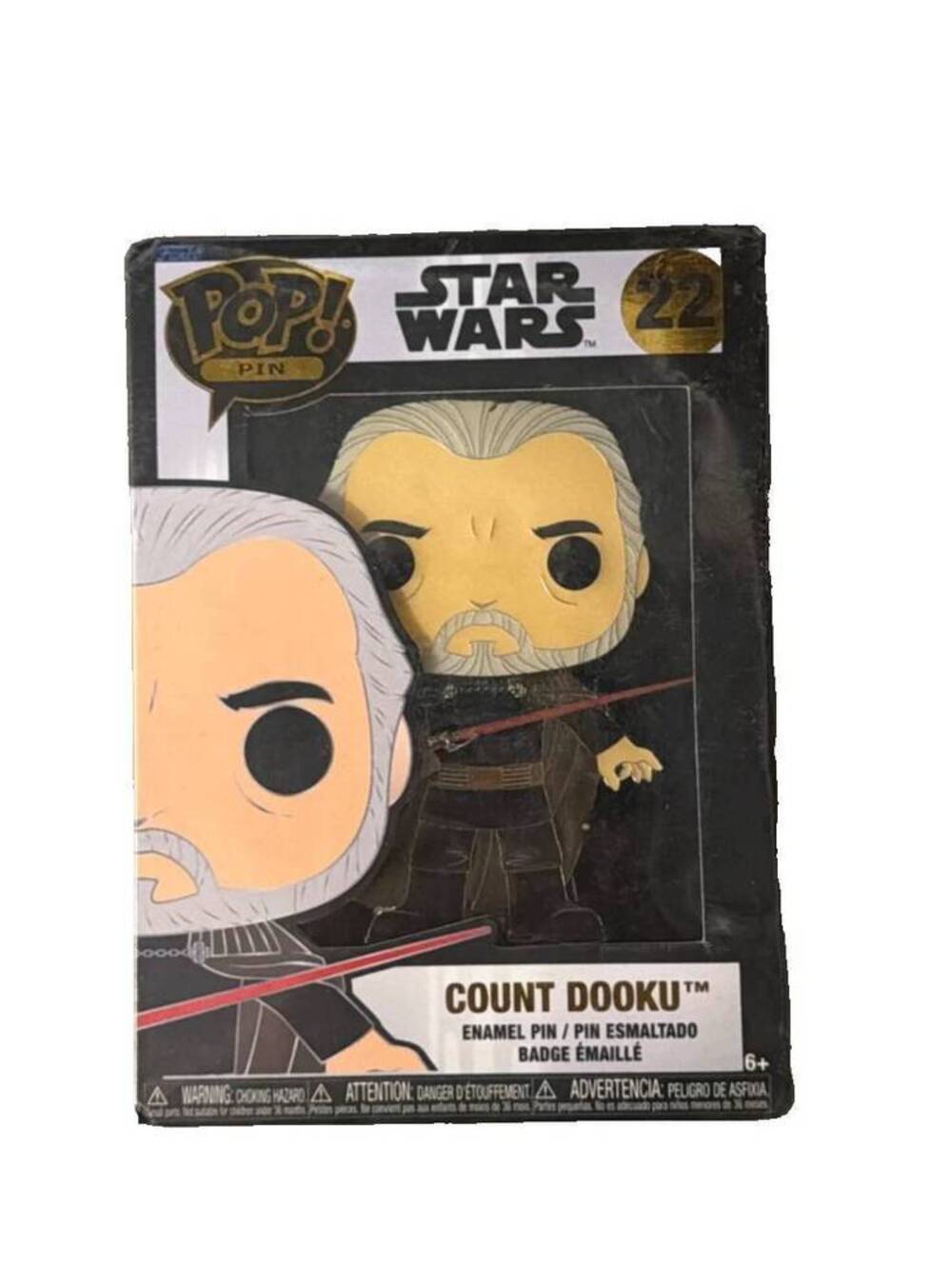Funko Pop Pin Star Wars Count Dooku #22 Enamel Collectible Pin New